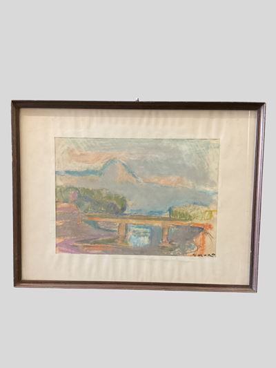 Paesaggio lombardo, pastelli su carta