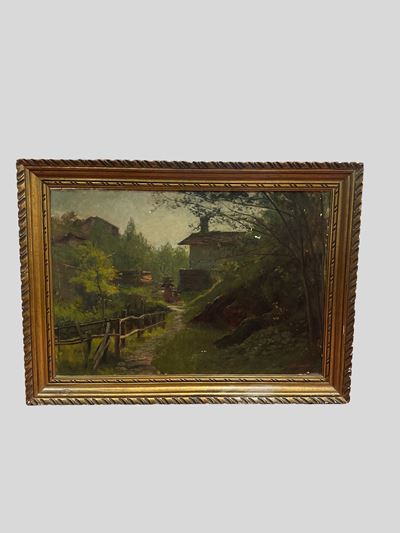 Dopo la pioggia, olio su cartone (1913)