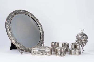 Set da Toeletta in Argento 800, Tripoli