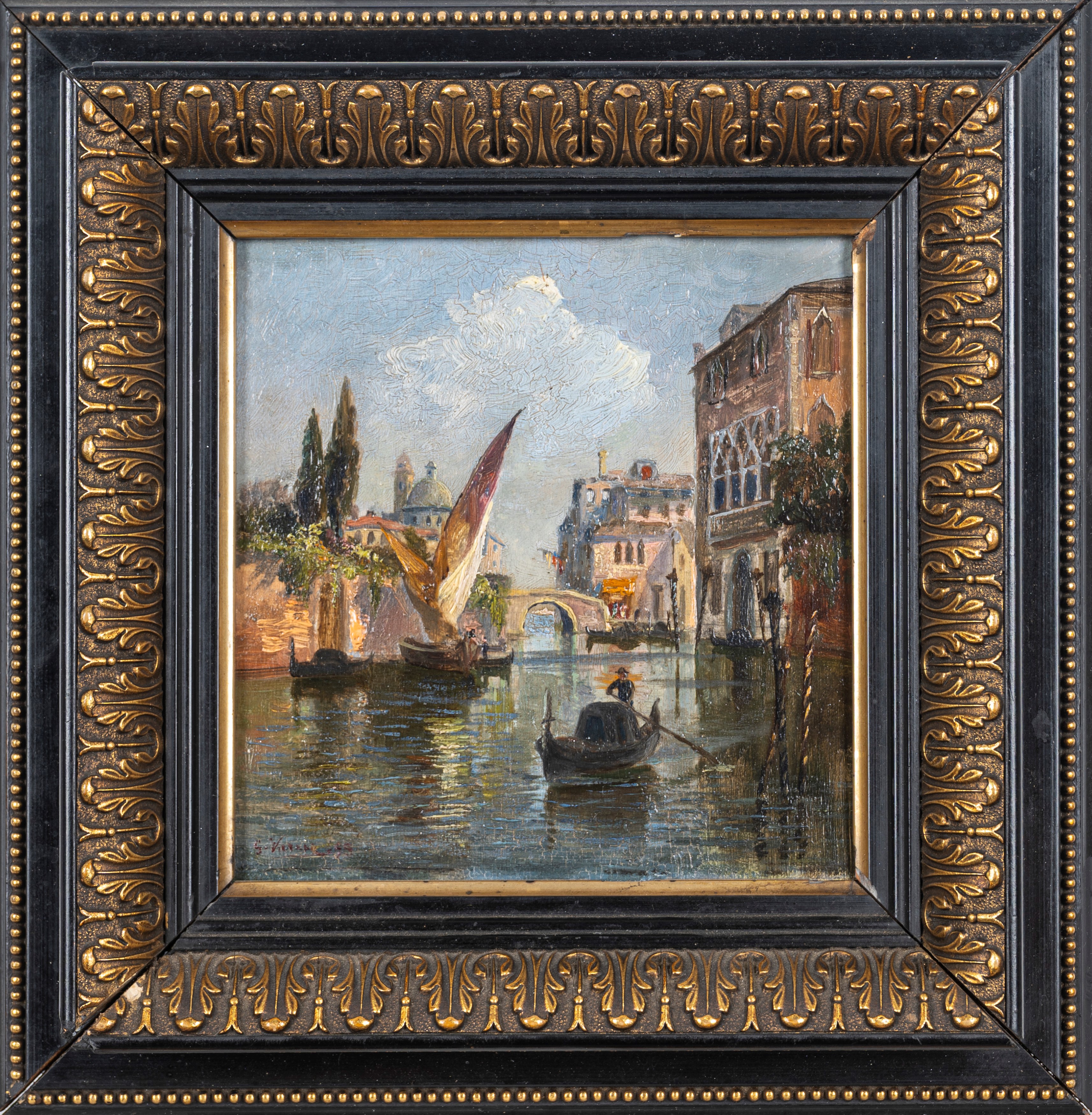 Scuola Italiana, Fine XIX - Inizi XX Secolo - Piccola Veduta di Venezia