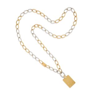 Collana con pendente piastrina 