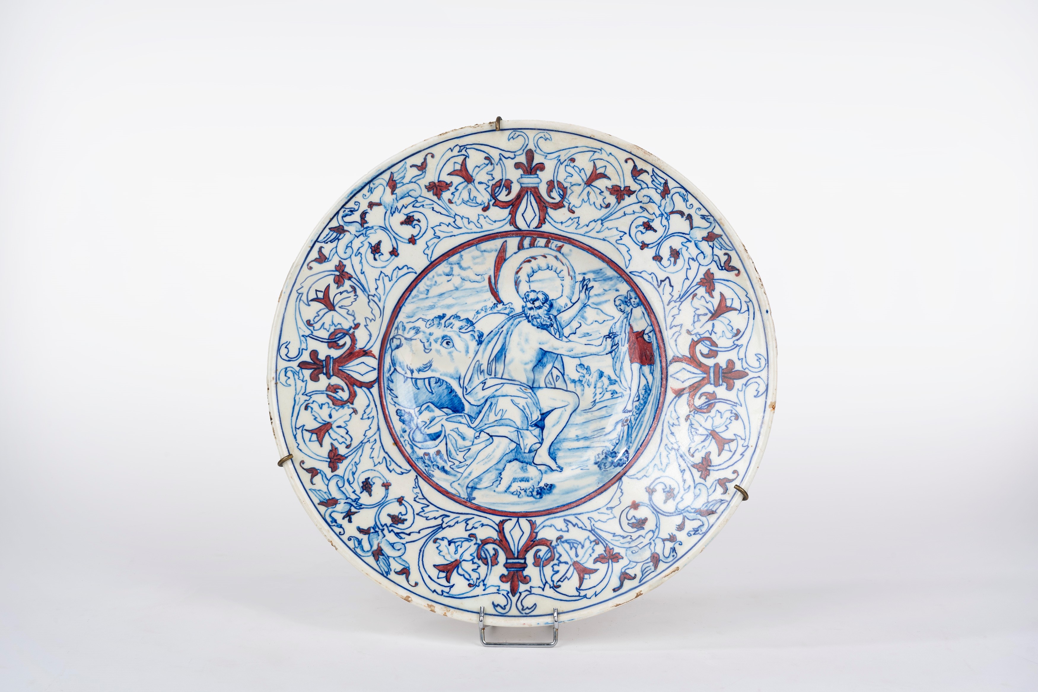 Tre Piatti in Maiolica Policroma, Secolo XX