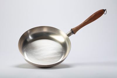 Dabbene, Padella da cucina in argento 925 con manico in legno