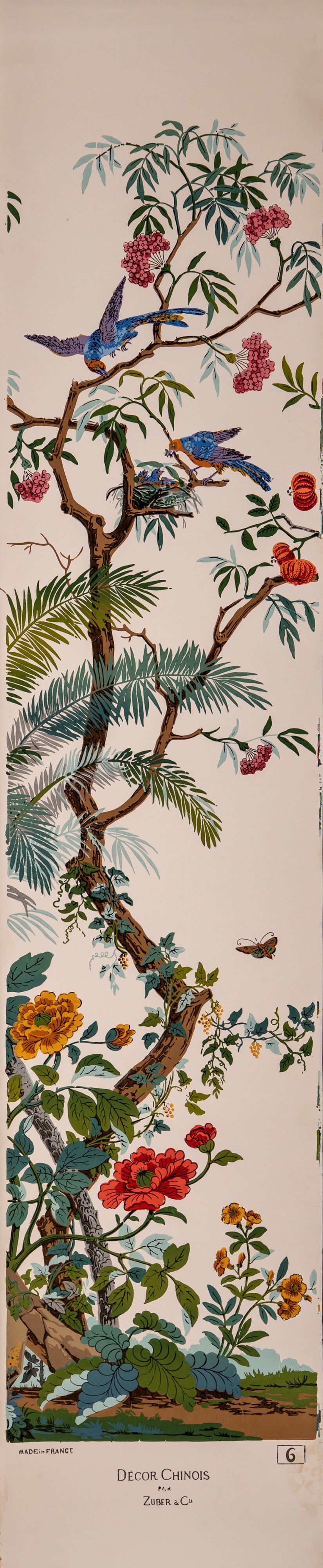 Zuber & Cie. 'Décor Chinois' Wallpaper, Serie Completa di 10 Pannelli, da un Modello del 1832