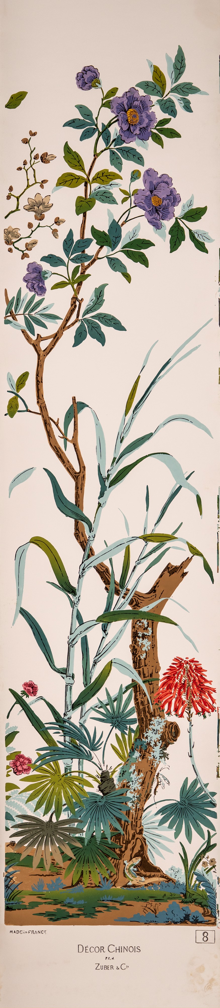 Zuber & Cie. 'Décor Chinois' Wallpaper, Serie Completa di 10 Pannelli, da un Modello del 1832