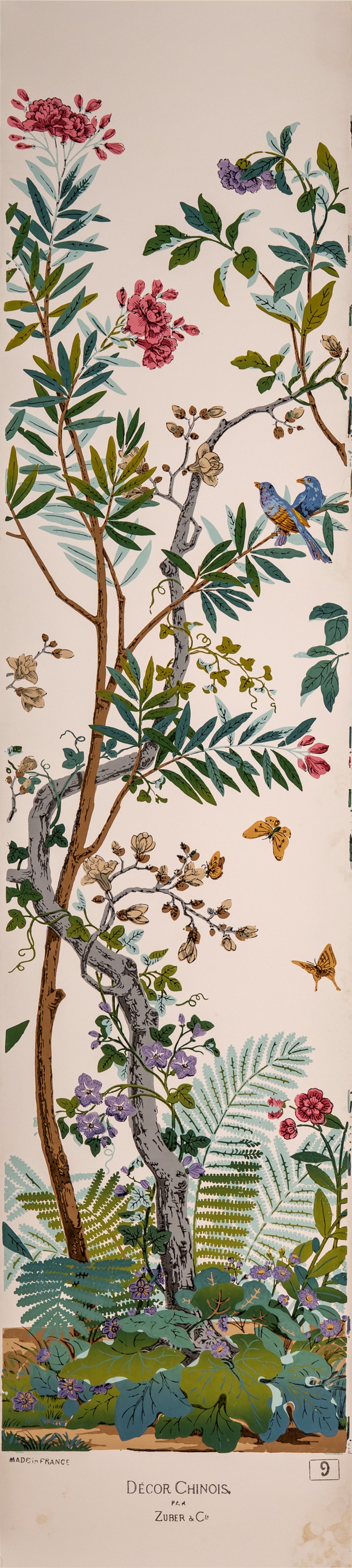 Zuber & Cie. 'Décor Chinois' Wallpaper, Serie Completa di 10 Pannelli, da un Modello del 1832