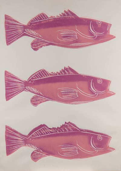 Fish - Serigrafia a colori su carta da parati