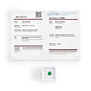 Smeraldo Colombia in cartina ct 1,22