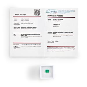 Smeraldo Colombia in cartina ct 1,37