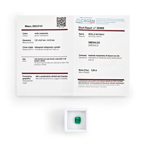 Smeraldo Colombia in cartina ct 3,09