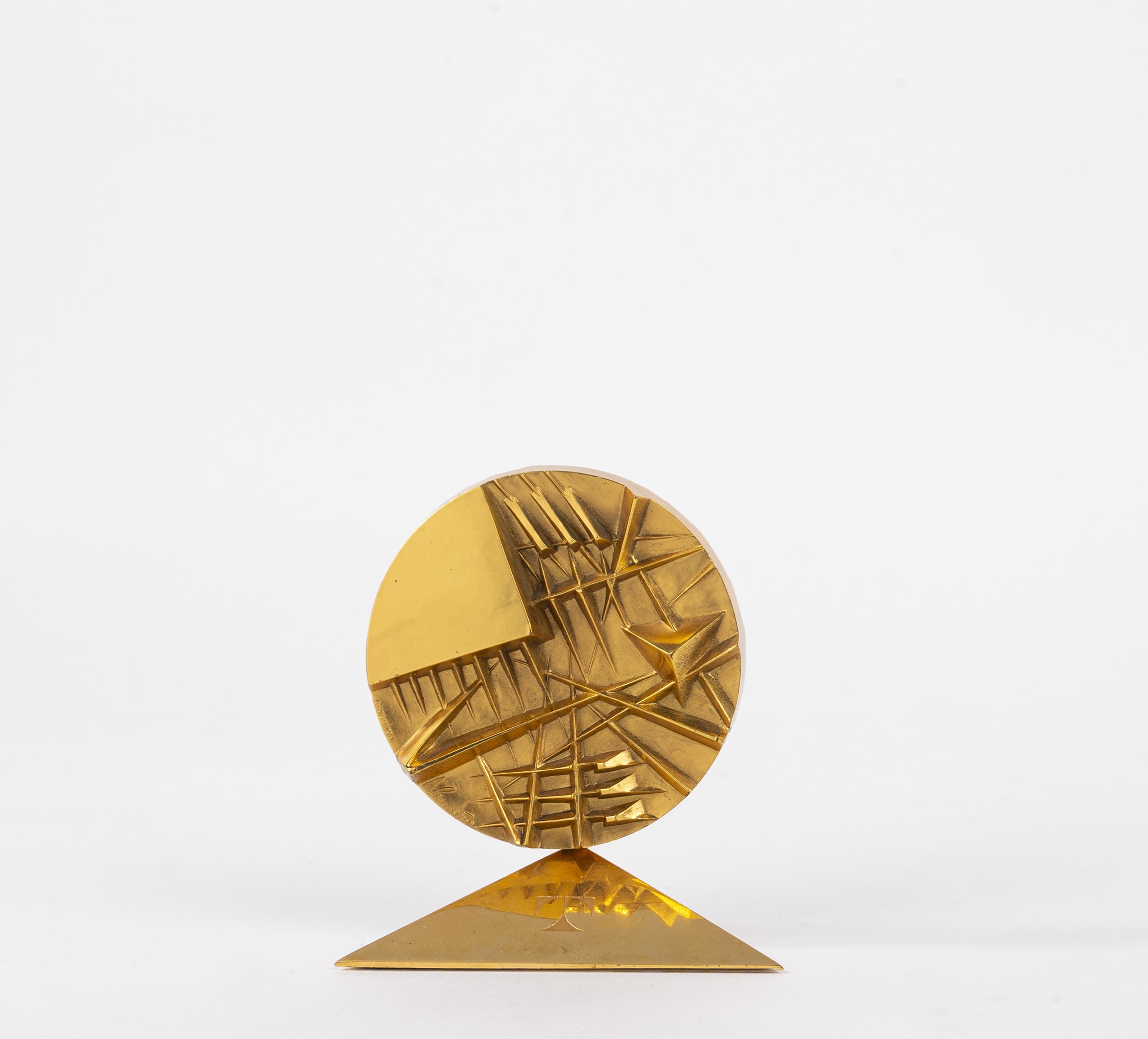 Arnaldo Pomodoro - Disco per Tecno, bronzo dorato, 1983/'84