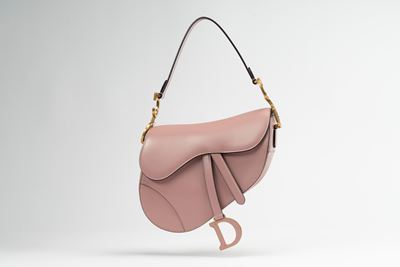 Borsa Saddle in pelle rosa cipria