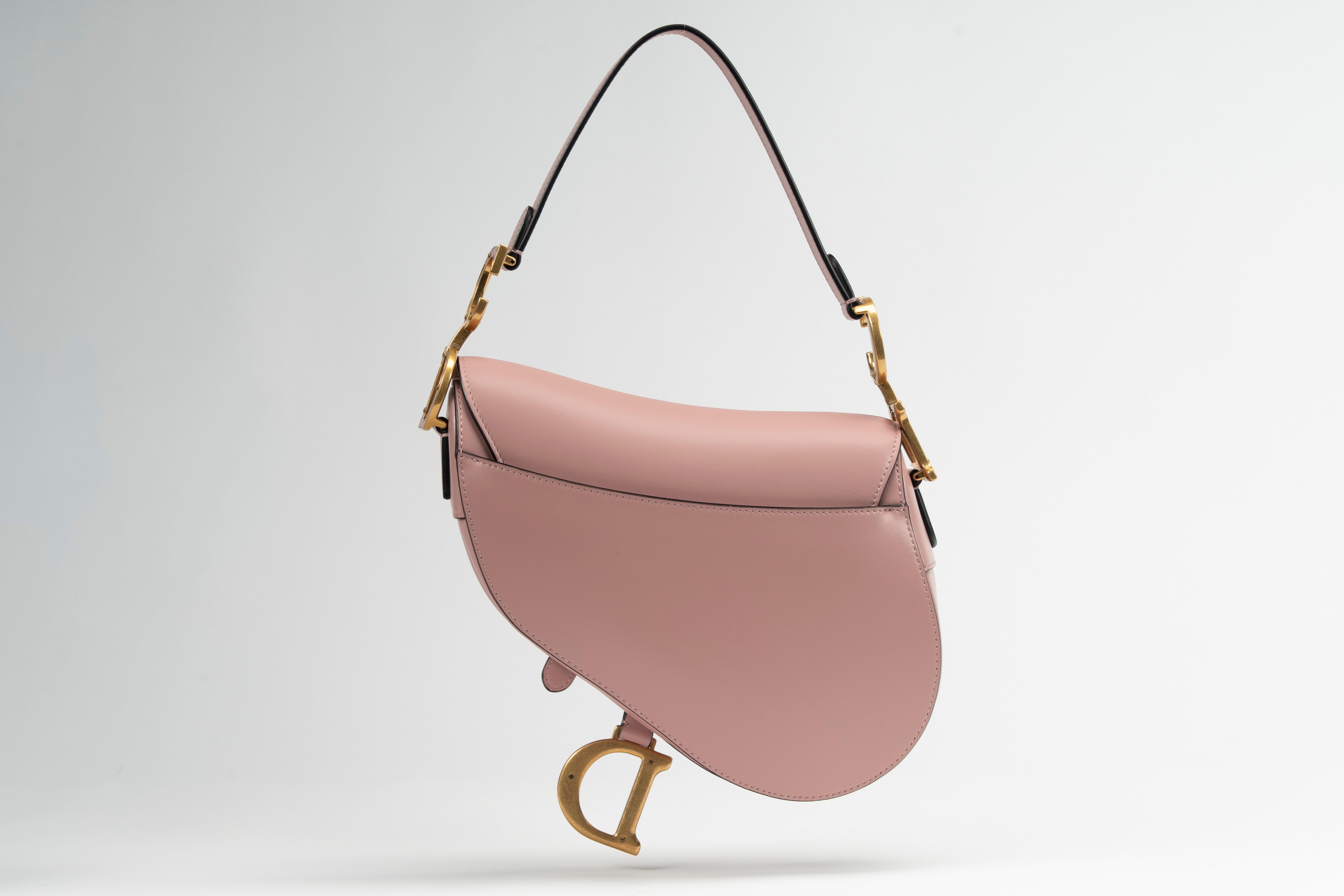 Christian Dior - Borsa Saddle in pelle rosa cipria