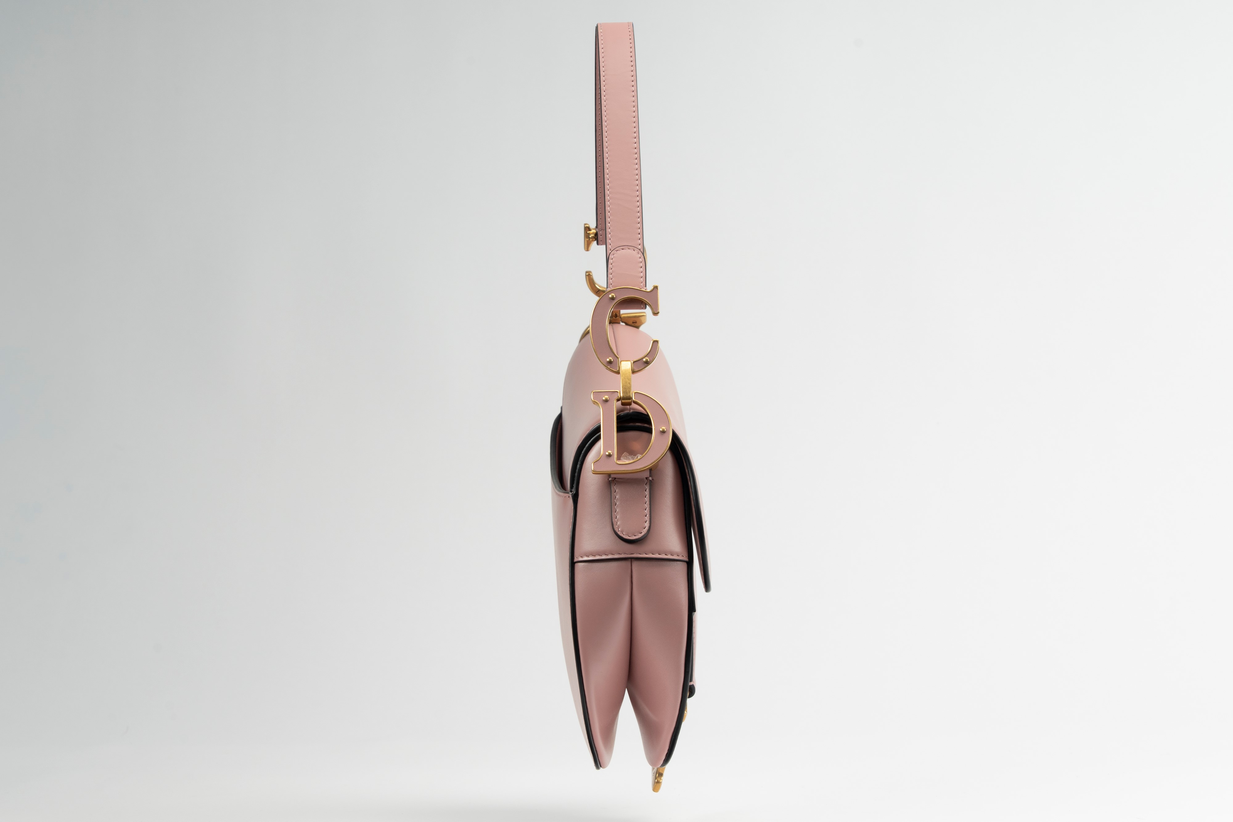 Christian Dior - Borsa Saddle in pelle rosa cipria