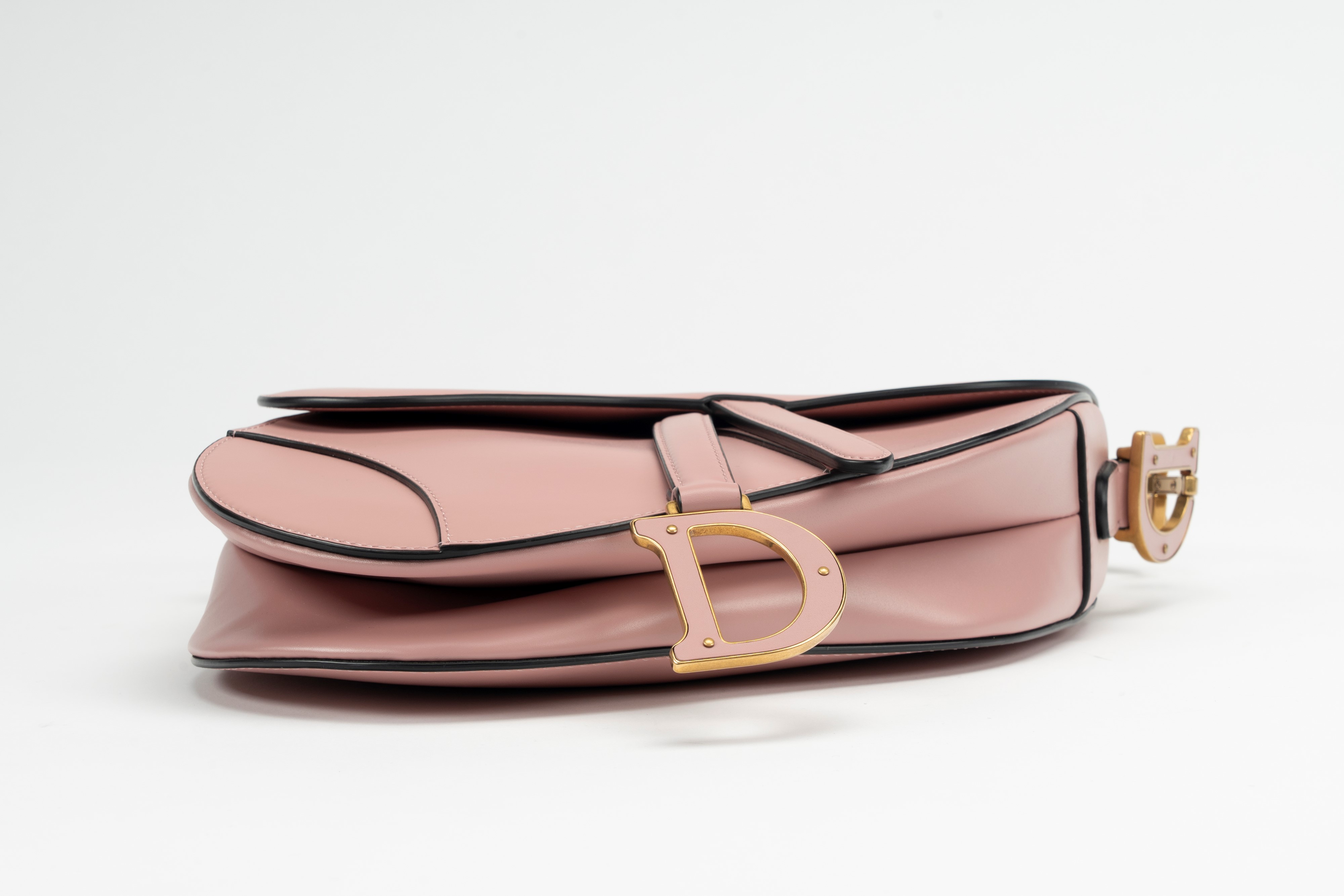 Christian Dior - Borsa Saddle in pelle rosa cipria