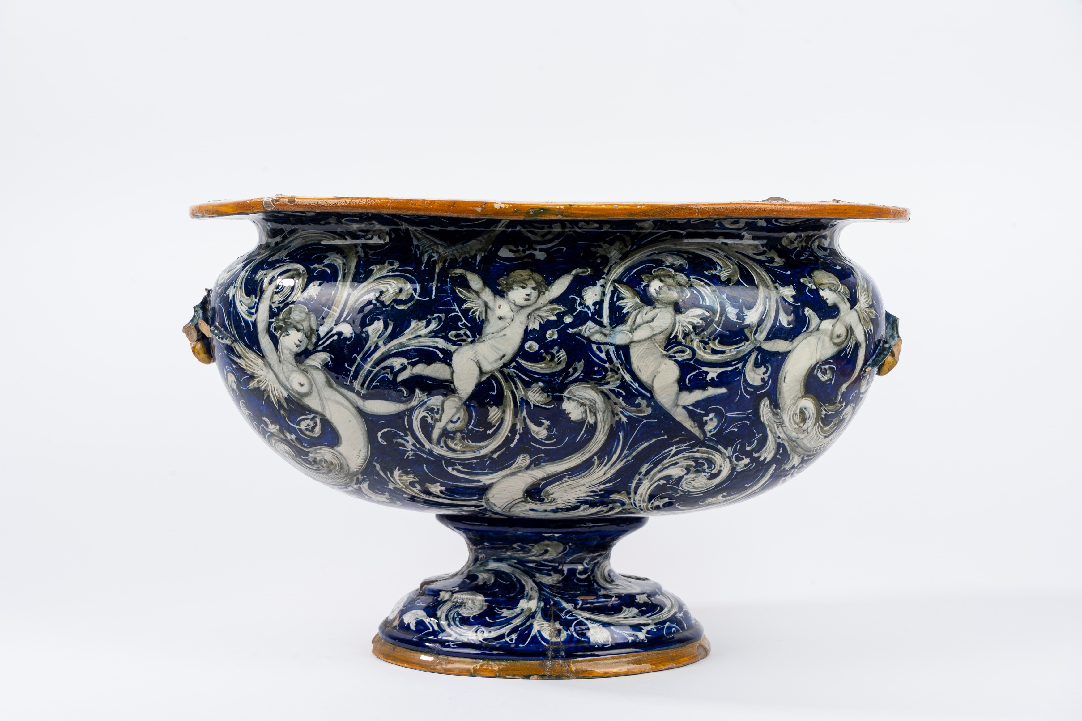 Vaso in Maiolica Policroma, Molaroni Pesaro