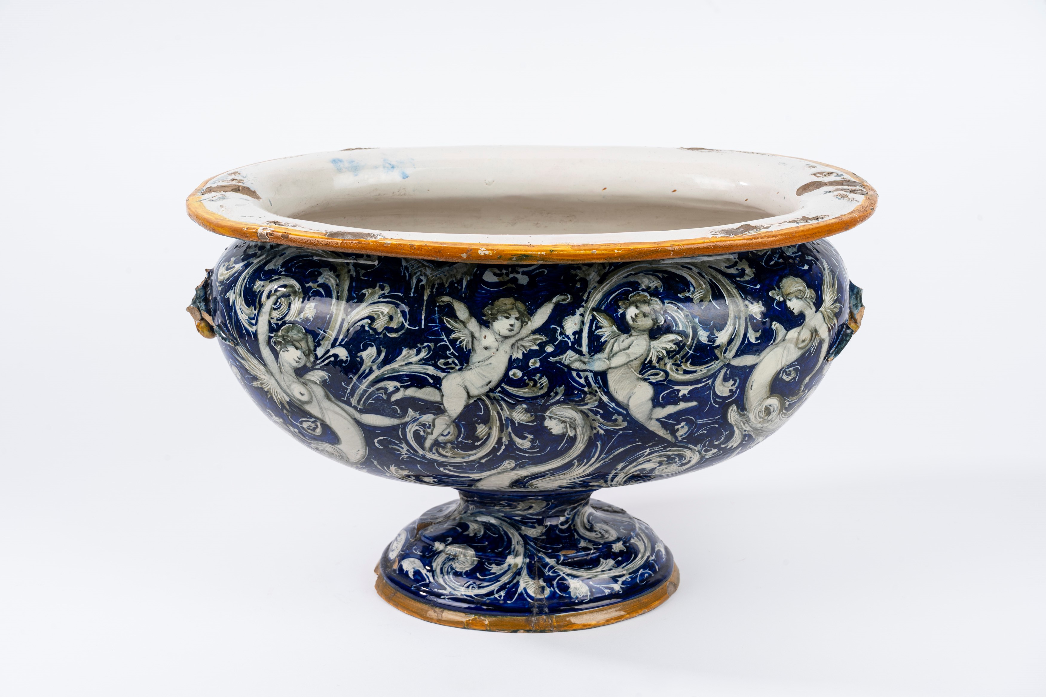 Vaso in Maiolica Policroma, Molaroni Pesaro