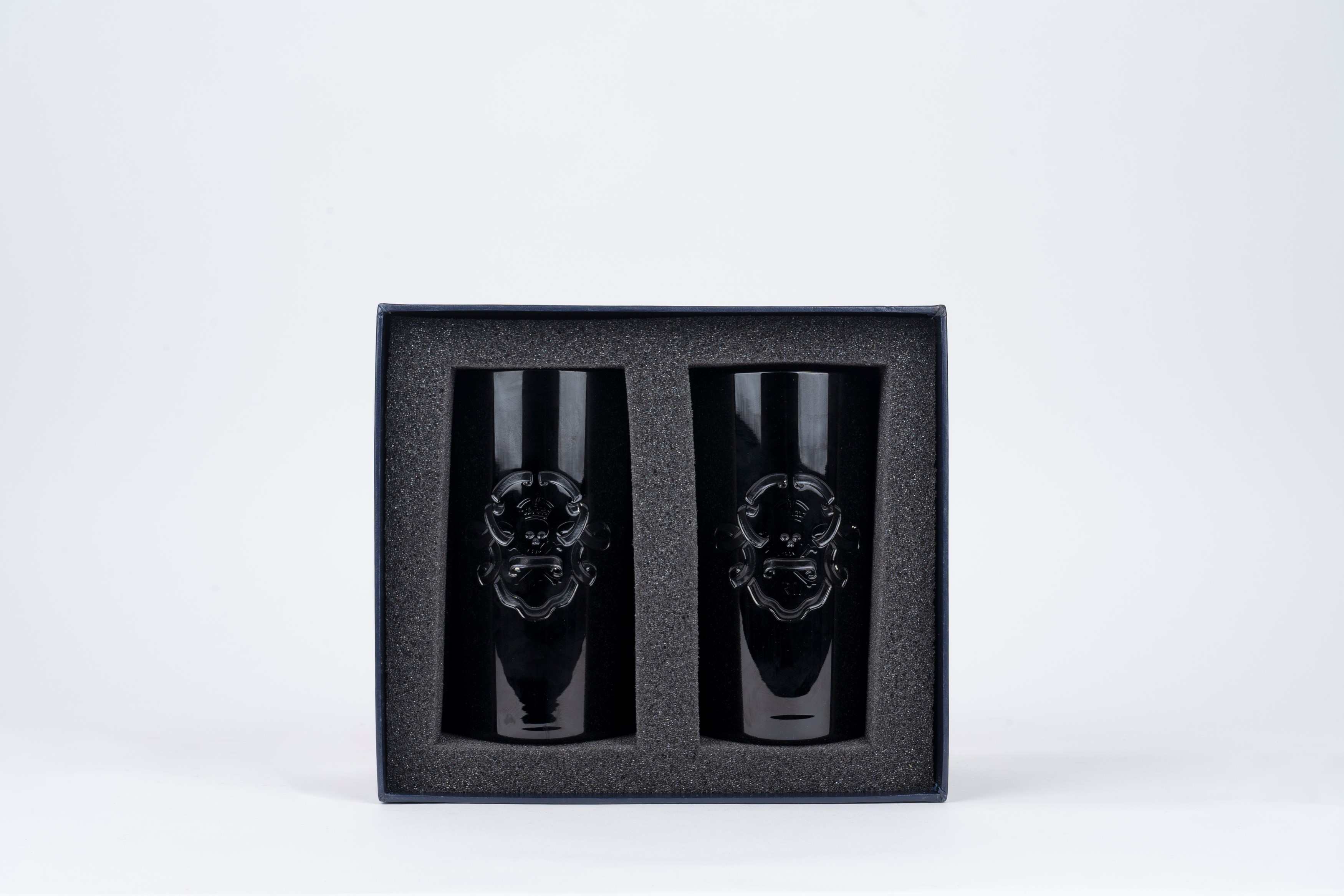 Ralph Lauren - Coppia di Bicchieri in Vetro Nero