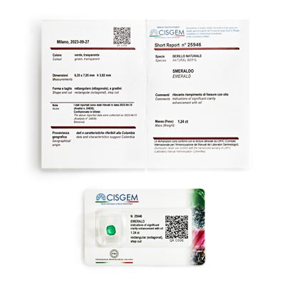 Smeraldo Colombia in Blister Ct 1,24
