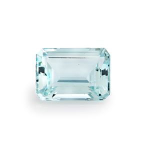 Aquamarine in paper ct 15.36
