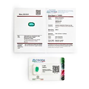 Colombia emerald in blister ct 3.40