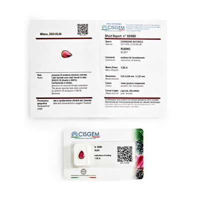 Rubino in Blister Ct 1,50