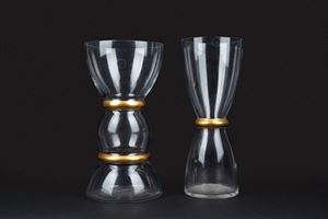 Two Murano glass vases