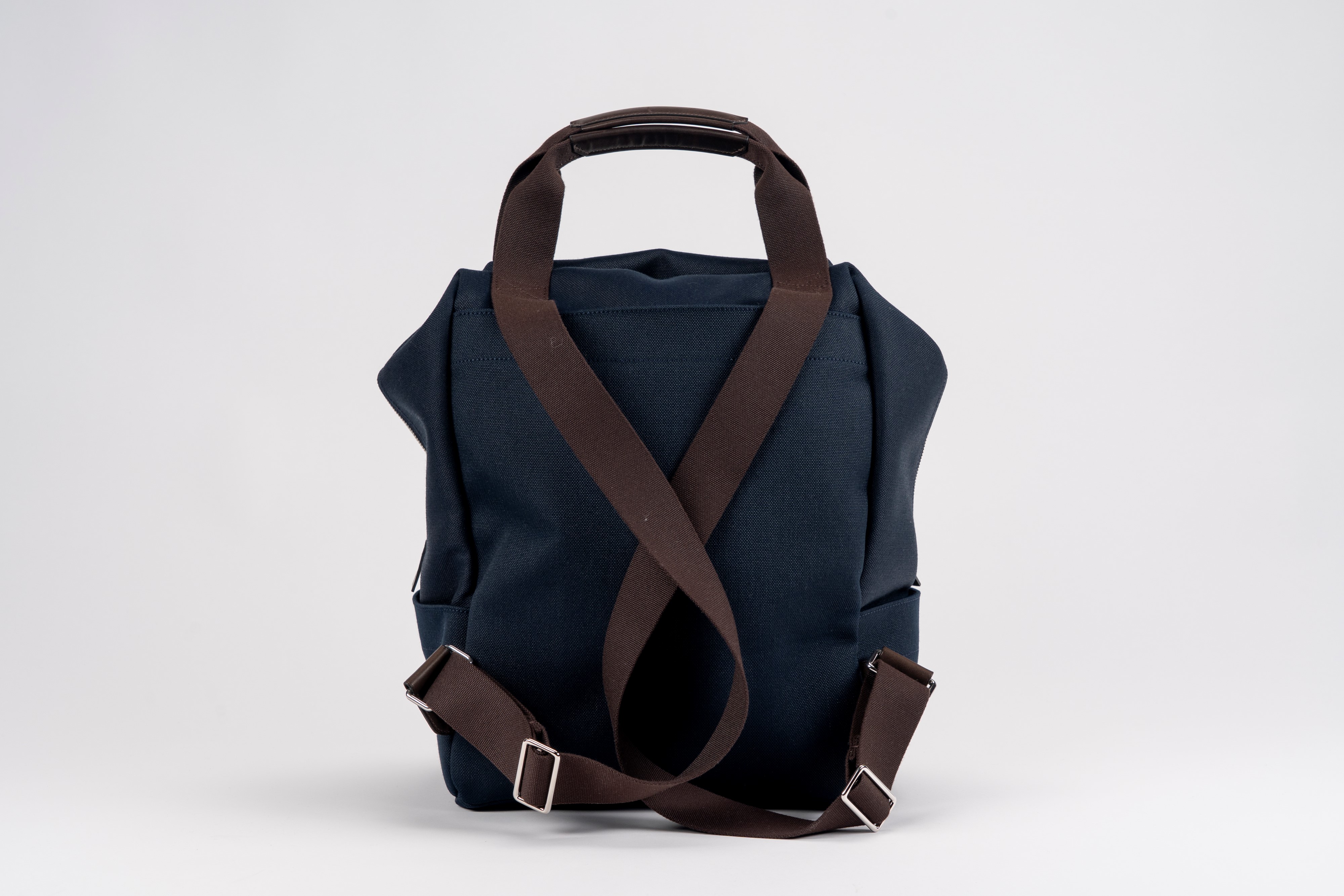 Hermès - Zaino Groom, misto cotone e pelle con chiusura a bottoni a pressione