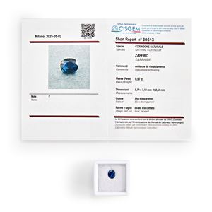 Lotto di quattro zaffiri in cartina per totale ct 4,09
