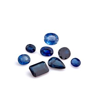 Lot of sapphires in paper for a total of 7.74 ct