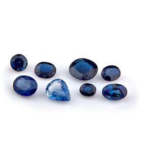Lot of sapphires in paper for a total of 10.18 ct