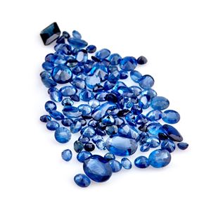 Lot of sapphires in paper for a total of 22.49 ct