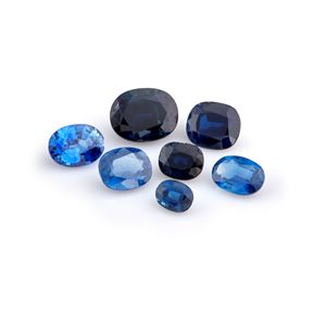 Lot of sapphires in paper for a total of 9.37 ct