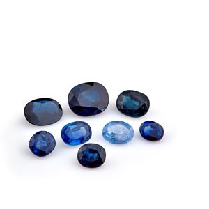 Lot of sapphires in paper for a total of 9.47 ct