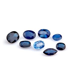 Lotto di zaffiri in cartina per totale ct 9,51