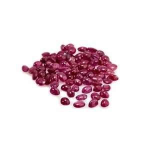 Lot of rubies in paper for a total of 17.89 ct