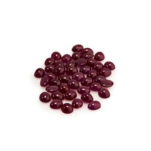 Lot of rubies in paper for a total of 39.80 ct
