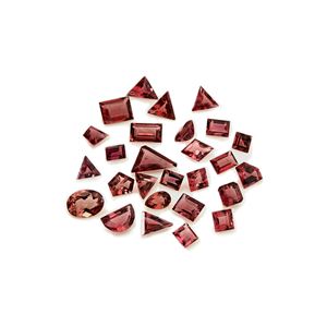 Lotto di tormaline rosa in cartina per totale ct 38,74