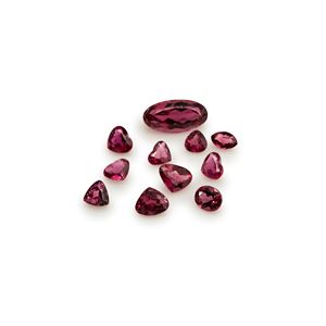 Lotto di tormaline rosa in cartina per totale ct 8,31