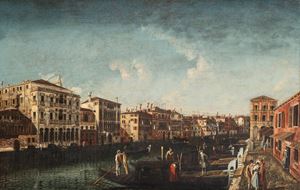 Veduta di Venezia con il Canal Grande dal Palazzo Michiel dalle Colonne al Fondaco dei Tedeschi