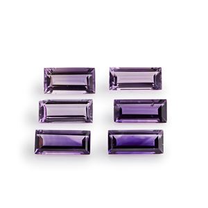 Lotto di sei ametiste in cartina per totale ct 40,39