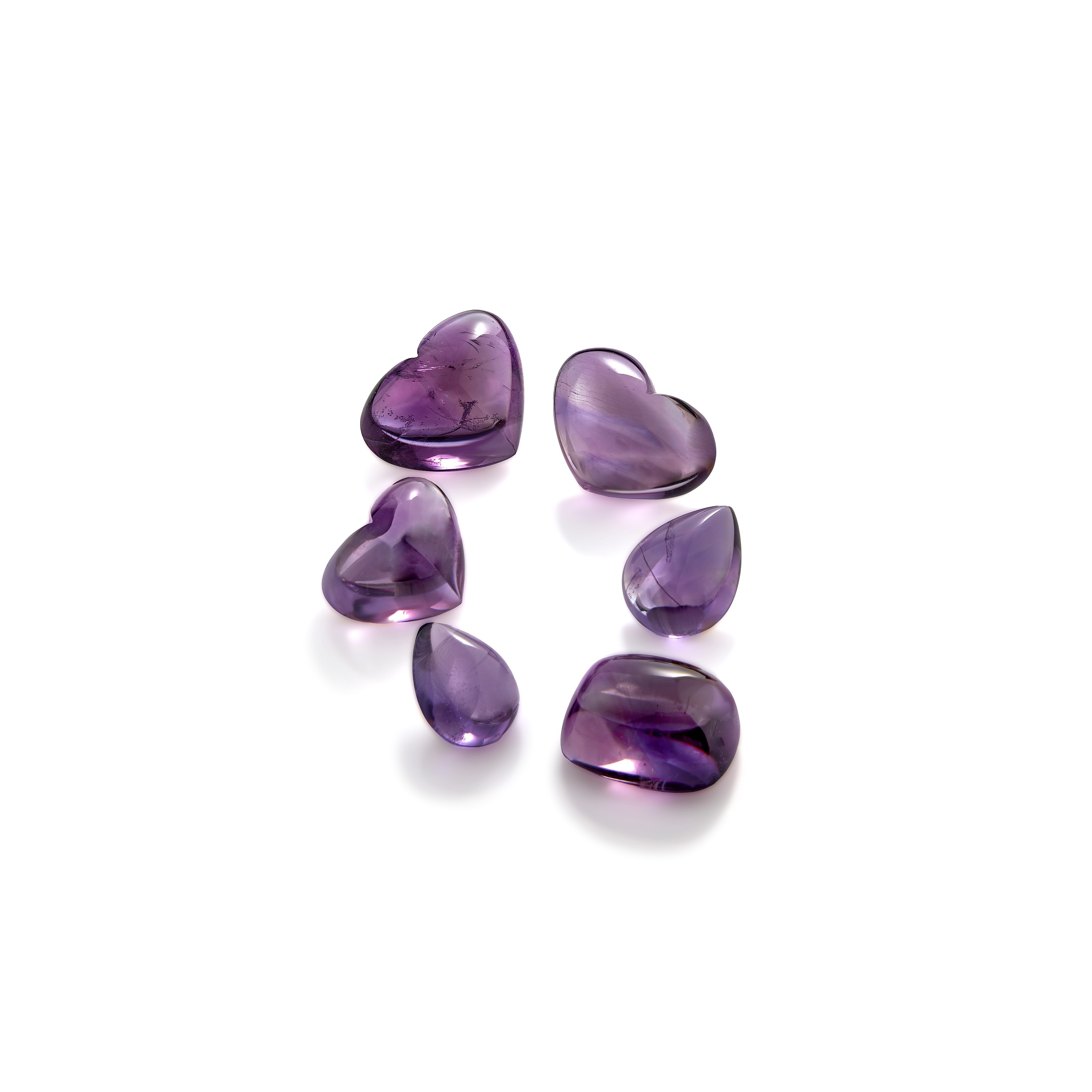 Lotto di tredici ametiste in cartina per totale ct 836,26