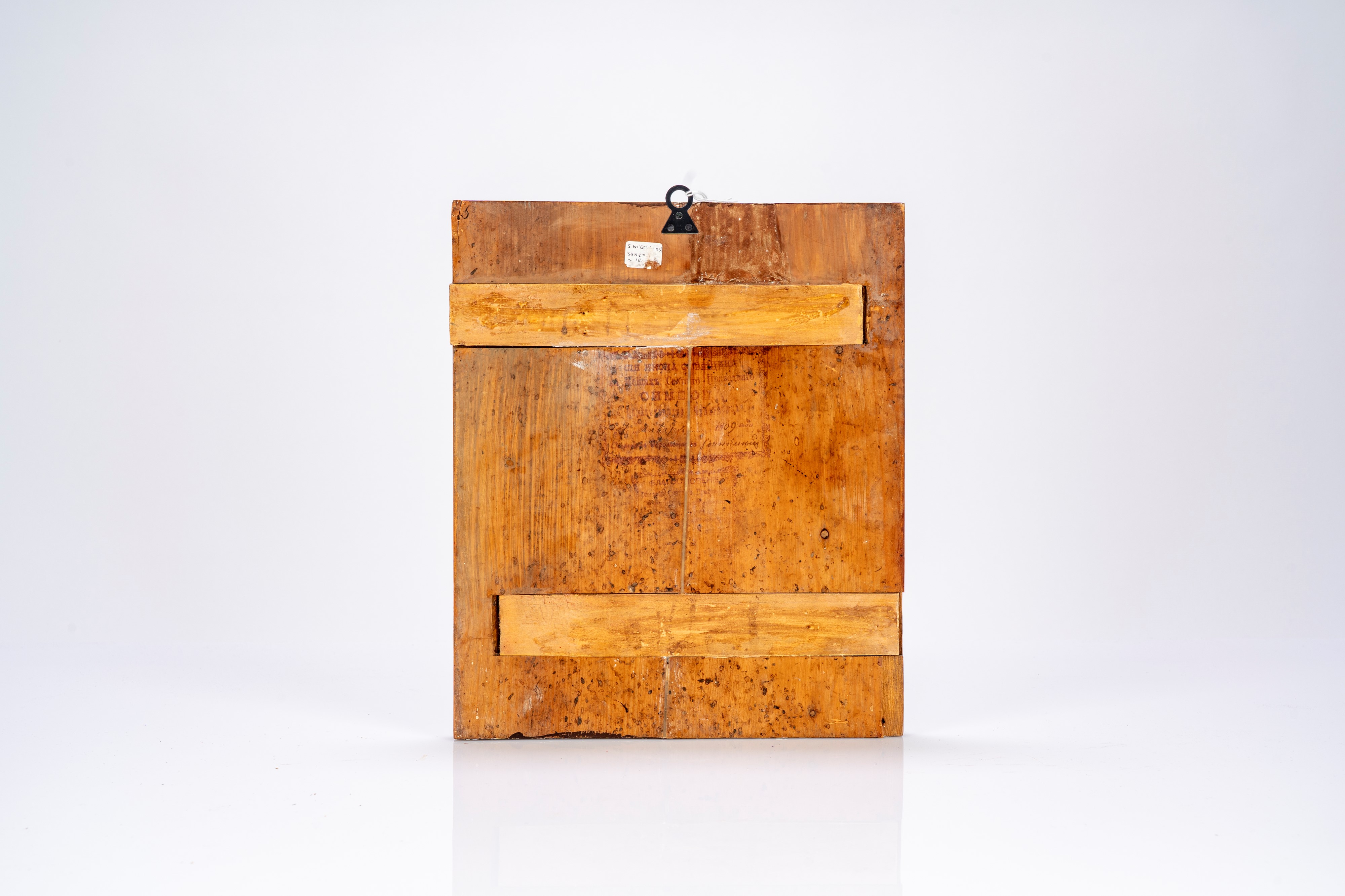 Icona su tavola a tempera e foglia d’oro raffigurante san Simeone il Giusto e san Nicola Taumatur...