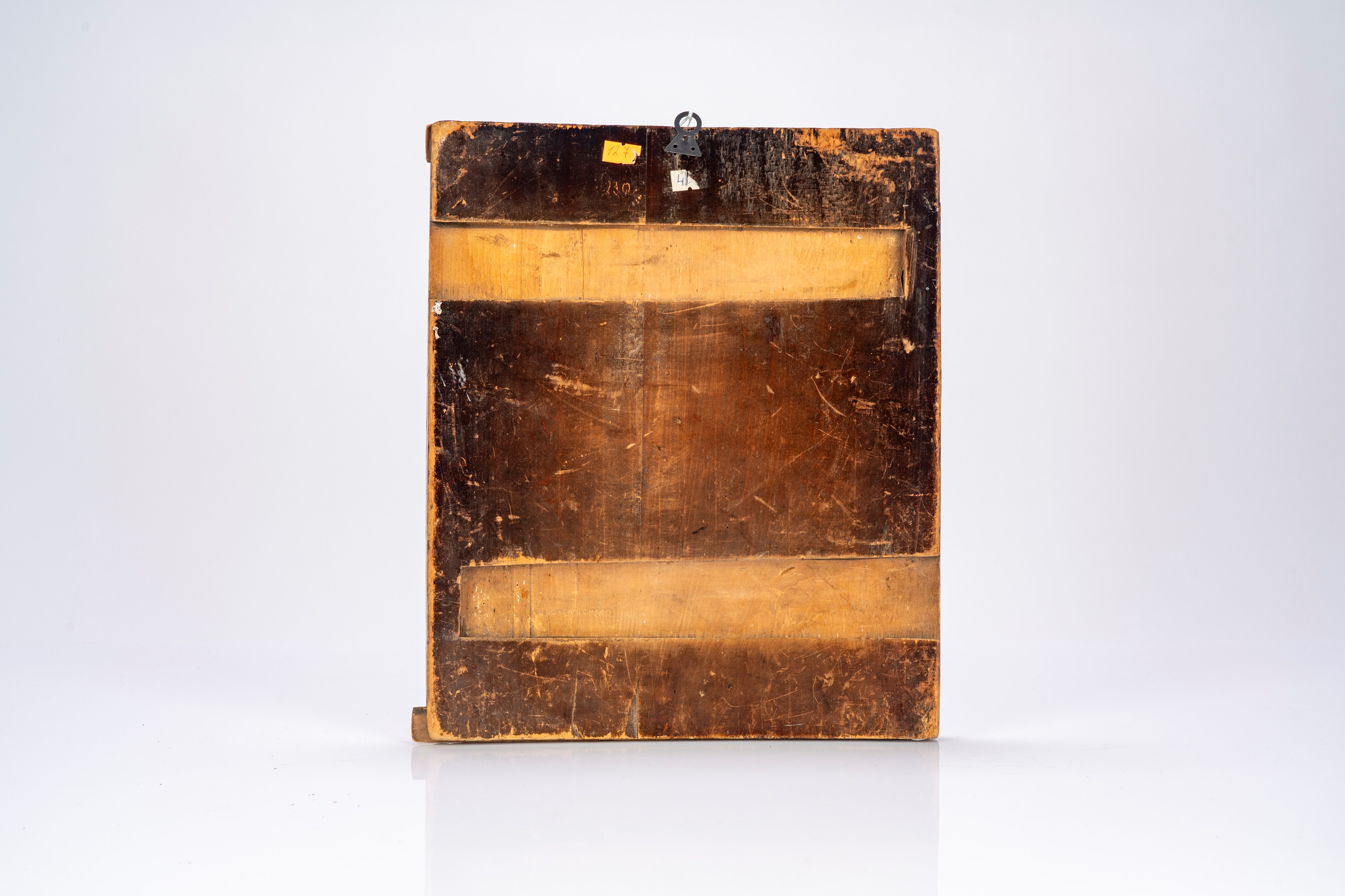 Icona su tavola raffigurante il “Velo protettore della Madre di Dio” (Pokrov). Russia, XIX secolo