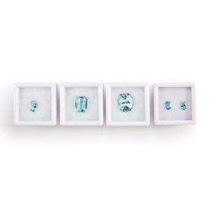 Lotto di acquemarine in cartina per totale ct 13,14