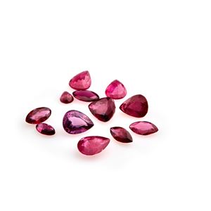 Lotto di rubini in cartina per totale ct 6,98