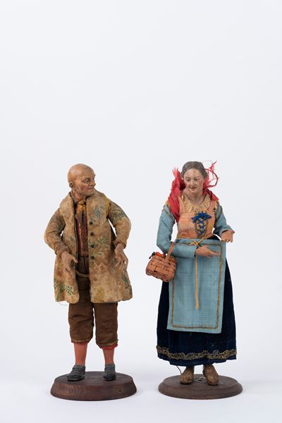 Due Figure da Presepe, Napoli Secolo XIX