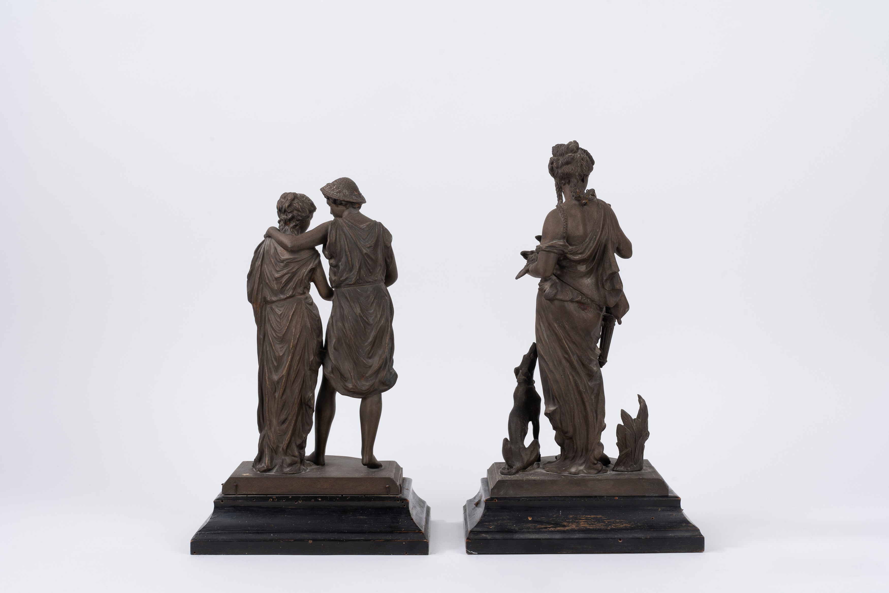 Due Gruppi Scultorei in Bronzo, Francia Fine Secolo XIX