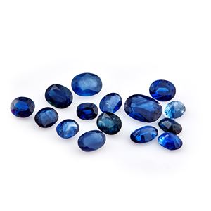 Lotto di zaffiri in cartina per totale ct 9,96