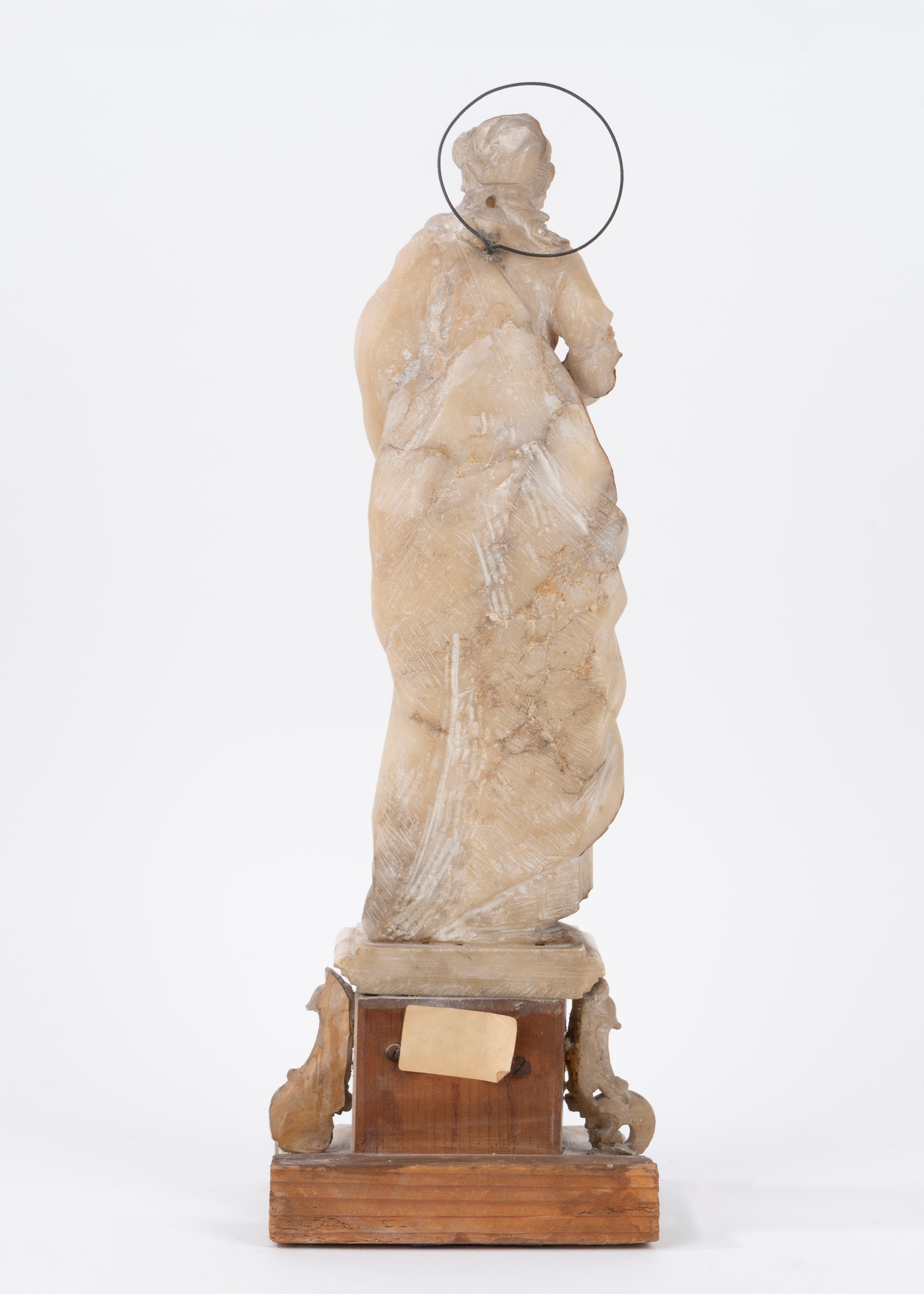 Scultura in Alabastro Raffigurante Vergine Annunciata, Sicilia Fine Secolo XVIII
